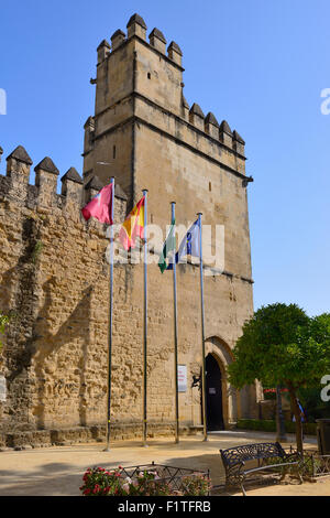 Haupteingang zum Alcazar de Los Reyes Cristianos in Córdoba, Andalusien, Spanien Stockfoto