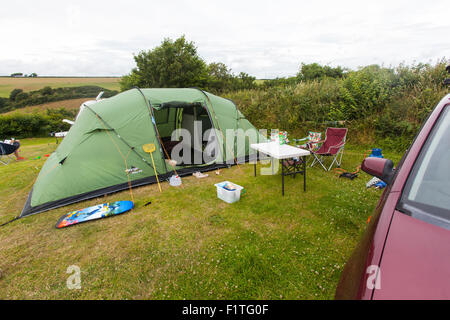 Karrageen camping und Caravan Site, Hope Cove, Devon, England, Vereinigtes Königreich. Stockfoto