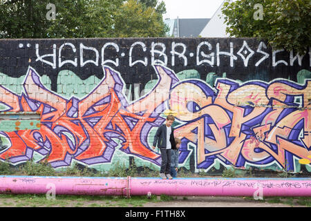 Berlin, Deutschland. East Side Gallery, Berliner Mauer. Stockfoto