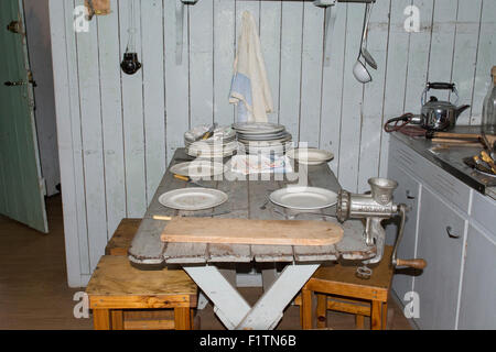 Island, das kleine Fischerdorf Dorf von Siglufjorourdur aka Siglufjorour. Die nördliche Stadt in Island. Hering-Museum. Stockfoto