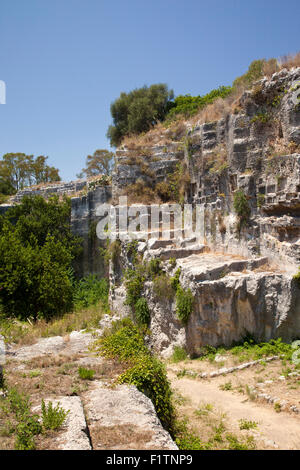 Der archäologische Park in Syrakus, Parco Archeologico della Neapolis, Siracusa Sizilien, Italien Stockfoto