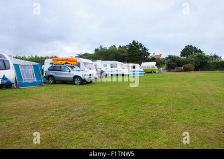 Karrageen camping und Caravan Site, Hope Cove, Devon, England, Vereinigtes Königreich. Stockfoto