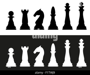 Symbol-Schachfiguren Vektor-illustration Stock Vektor