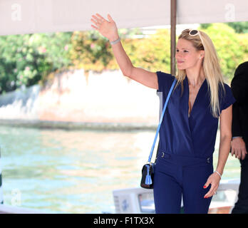 Venedig, Italien. 7. September 2015. Michelle Hunziker Sichtungen im Excelsior Hotel während des 72. Venedig Film-Festival am 7. September 2015 in Venedig Credit: Andrea Spinelli/Alamy Live News Stockfoto