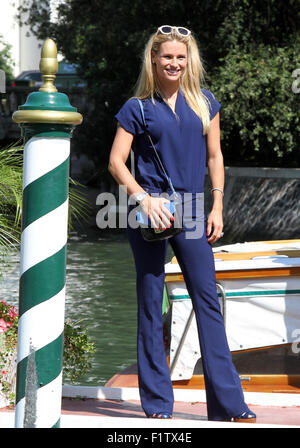 Venedig, Italien. 7. September 2015. Michelle Hunziker Sichtungen im Excelsior Hotel während des 72. Venedig Film-Festival am 7. September 2015 in Venedig Credit: Andrea Spinelli/Alamy Live News Stockfoto