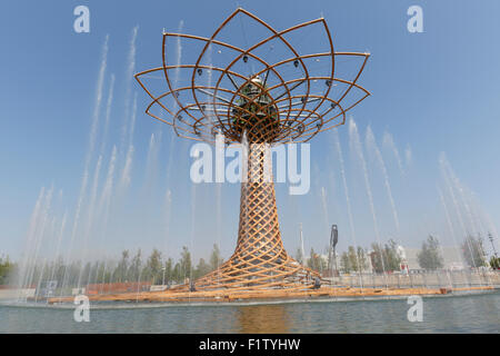 Mailand, Italien, 12. August 2015: Detail der Baum des Lebens und der See-Arena, auf der Messe Expo 2015 Italien. Stockfoto