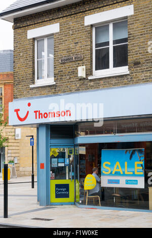 Ein Zweig der Thomson Travel Agents in Bromley, Südlondon. Stockfoto