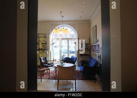 Die Lobby des Alexandra Hotel, Copenhagen, Stockfoto