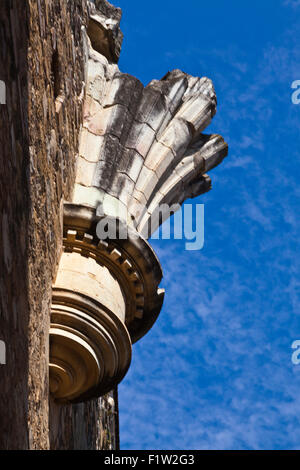 Detail von dem Kloster aus dem 16. Jahrhundert und die Basilika des CUILAPAN das ehemalige Kloster von Santiago Apostol - CUILAPAN DE GUERRERO, MEX Stockfoto