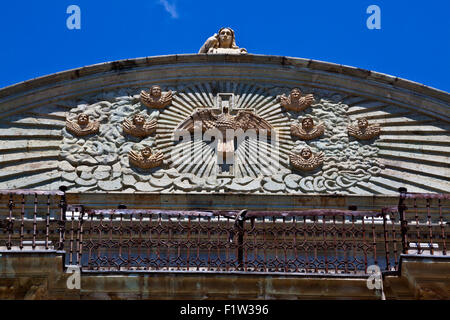 Kathedrale unserer Dame der Annahme wurde im Jahre 1535 erbaut und befindet sich auf dem ZOCALO - OAXACA, Mexiko Stockfoto