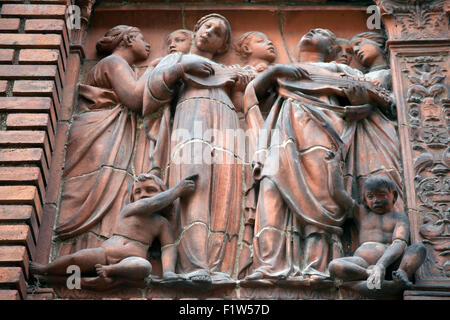 Details aus dem Fries auf dem Institut d ' Art et d'archeologie Paris Frankreich Stockfoto