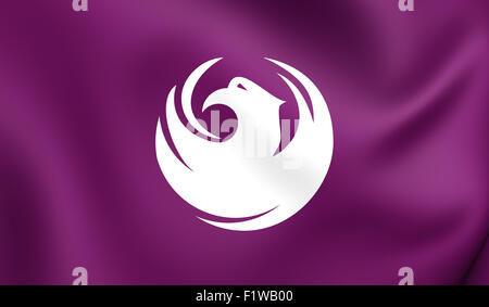 Flagge von Phoenix, USA. Hautnah. Stockfoto