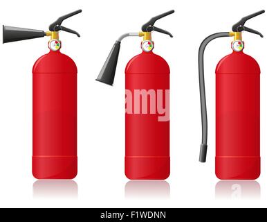 Feuerlöscher-Vektor-Illustration isoliert auf weißem Hintergrund Stock Vektor