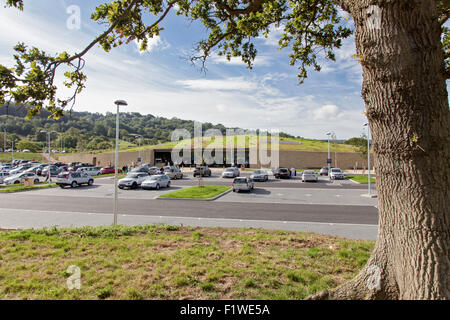 Gloucester-Dienste, der neue M5-Servicestation zwischen Jn 11a und Joh 12 Verkauf von lokalen produzieren, Gloucestershire, England, UK Stockfoto