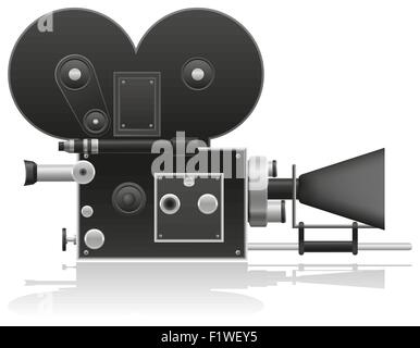 alte Film Kamera Vektor-Illustration, isoliert auf weißem Hintergrund Stock Vektor