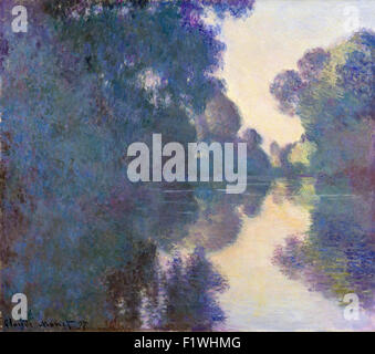 Claude Monet - Morgen auf der Seine in der Nähe von Giverny Stockfoto