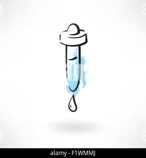 Pipette Grunge-Symbol Stock Vektor