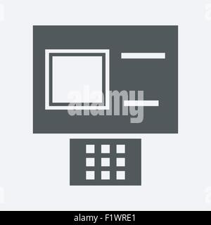 ATM Single flache Symbol. Stock Vektor