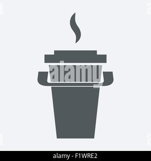 Kaffee zum Mitnehmen Pappbecher mit splash Stock Vektor