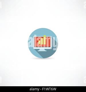 Tabelle auf das Symbol "Anzeige" Stock Vektor