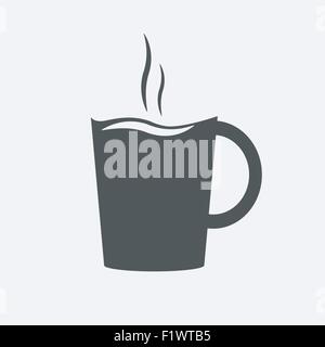 Tasse (Haferl) heißen Getränk (Kaffee, Tee etc.) Stock Vektor
