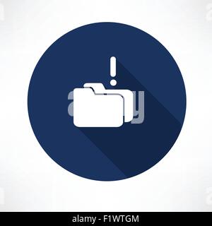 Achtung Ordner flach moderne Vektor-illustration Stock Vektor