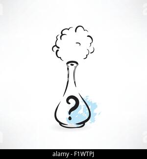 chemische Reaktion-Grunge-Symbol Stock Vektor