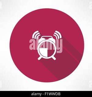 klingelnde Wecker-Symbol flach moderne Vektor-Illustration Stock Vektor