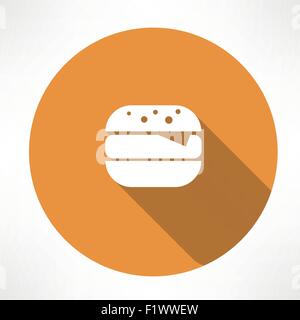 Hamburger-Symbol flach moderne Vektor-illustration Stock Vektor