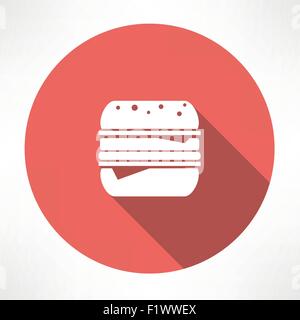 Hamburger-Symbol flach moderne Vektor-illustration Stock Vektor