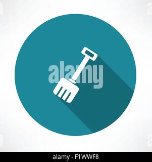 Schnee Schaufel Vektor Icon flach moderne Vektor-Illustration Stock Vektor