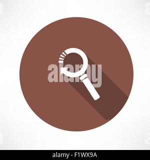 Bildschirmlupe Symbol "aktualisieren". Flache Jugendstil-Vektor-illustration Stock Vektor