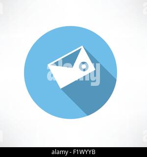 Briefumschlag-Symbol flach moderne Vektor-illustration Stock Vektor