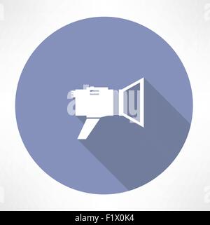 Megaphon-Symbol. Flache Jugendstil-Vektor-illustration Stock Vektor