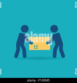 Lader Bären Feld Symbol. Flache Jugendstil-Vektor-design Stock Vektor