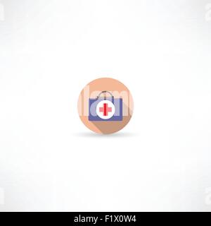 Erste-Hilfe-Kit-Symbol Stock Vektor