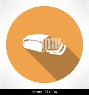 Brot-Symbol flach moderne Vektor-Illustration Stock Vektor
