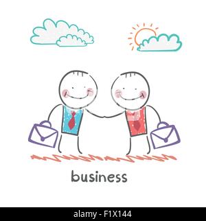 Geschäftsleute, die Hände schütteln Stock Vektor