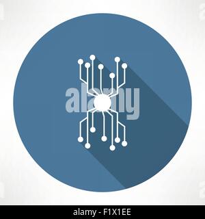 Chip-Symbol. Flache Jugendstil-Vektor-illustration Stock Vektor