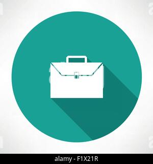 Aktenkoffer-Symbol. Flache Jugendstil-Vektor-illustration Stock Vektor