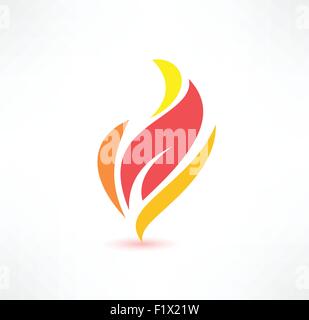 Feuer-Symbol. Das Energiekonzept. Logo-Design. Stock Vektor