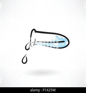 Reagenzglas Grunge-Ikone Stock Vektor