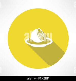 Zitrone-Symbol. Flache Jugendstil-Vektor-illustration Stock Vektor