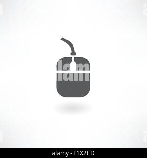 Computer-Maus-Symbol, Vektor-Illustration. Flache Design-Stil Stock Vektor