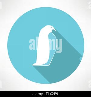 Pinguin-Symbol. Flache Jugendstil-Vektor-illustration Stock Vektor