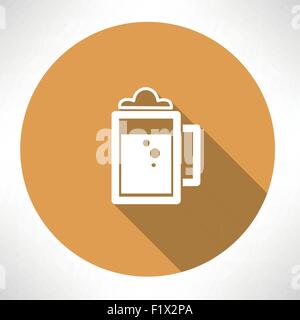 Bier-Symbol. Flache Jugendstil-Vektor-illustration Stock Vektor