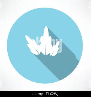 Blütenblatt-Symbol. Flache Jugendstil-Vektor-illustration Stock Vektor