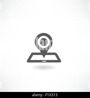 Vektor-Karte mit Pin Pointer Stock Vektor