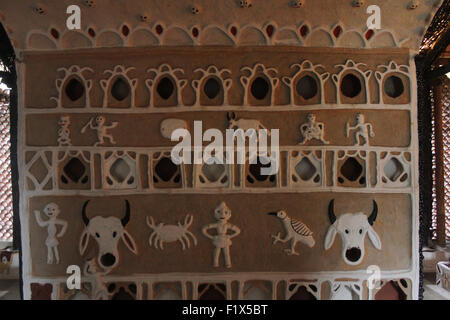 Gond Tribal House, Bhopal Madhya Pradesh, India Stockfoto