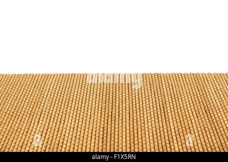 Bambus-Abdeckung auf dem weißen Hintergrund isoliert. Stockfoto